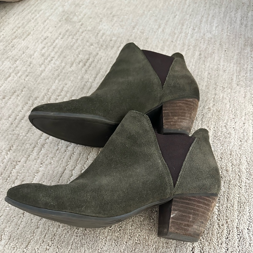 Olive Suede Guess Booties